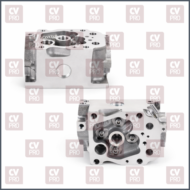 Engine Cylinder Head (EURO 3) bare-exhaust valve angle 45° including guides, including seats without valves, without valve springs without camshaft THIS PRODUCT IS PERFECTLY COMPATIBLE TO REPLACE ITEMS WITH THE FOLLOWING OE NUMBERS MERCEDES BENZ 4570109620, 4570100221, 4570107120