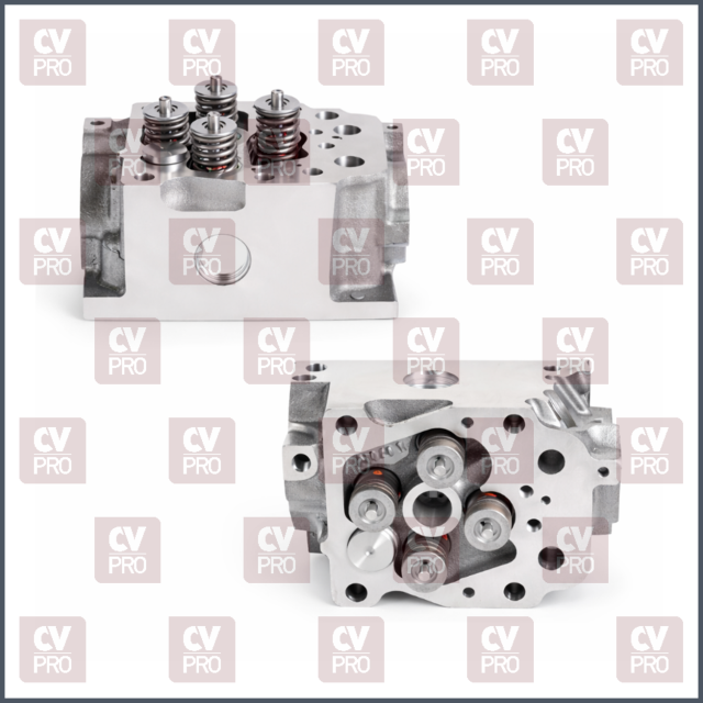 Engine Cylinder Head (EURO 4/5) full-exhaust valve angle 36° including guides, including seats including valves, including valve springs without camshaft THIS PRODUCT IS PERFECTLY COMPATIBLE TO REPLACE ITEMS WITH THE FOLLOWING OE NUMBERS MERCEDES BENZ 4570100721, 4570108620