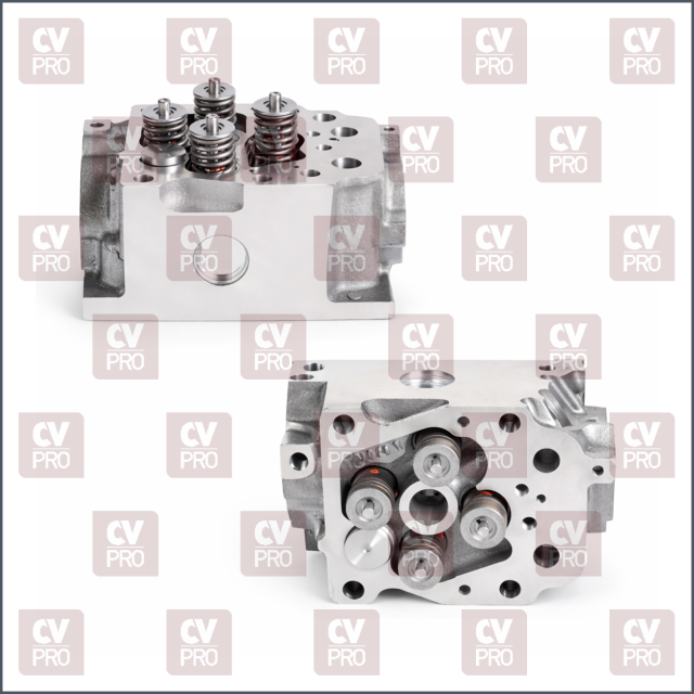 Engine Cylinder Head (EURO 4/5) full-exhaust valve angle 36° including guides, including seats including valves, including valve springs without camshaft THIS PRODUCT IS PERFECTLY COMPATIBLE TO REPLACE ITEMS WITH THE FOLLOWING OE NUMBERS MERCEDES BENZ 4570100721, 4570108620