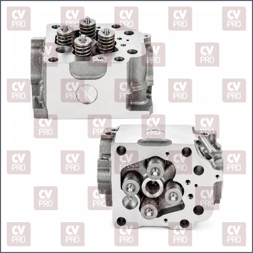 Engine Cylinder Head (EURO 2/3/4) full-without evb/top brake, exhaust valve angle 36° including guides, including seats including valves, including valve springs without camshaft THIS PRODUCT IS PERFECTLY COMPATIBLE TO REPLACE ITEMS WITH THE FOLLOWING OE NUMBERS MERCEDES BENZ 4570100821, 4570100521, 4570108720