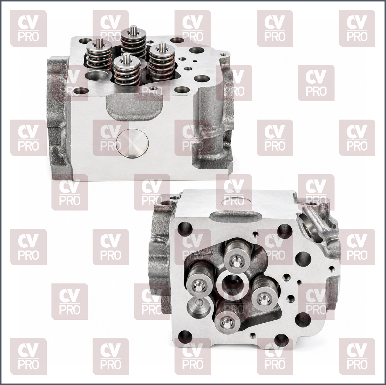 Engine Cylinder Head (EURO 2/3/4) full-without evb/top brake, exhaust valve angle 36° including guides, including seats including valves, including valve springs without camshaft THIS PRODUCT IS PERFECTLY COMPATIBLE TO REPLACE ITEMS WITH THE FOLLOWING OE NUMBERS MERCEDES BENZ 4570100821, 4570100521, 4570108720