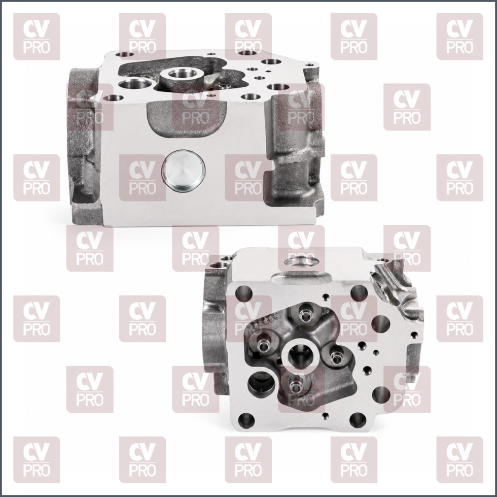 Engine Cylinder Head (EURO 2/3) bare-injector sleeve Ø7,6 mm including guides, including seats without valves, without valve springs without camshaft THIS PRODUCT IS PERFECTLY COMPATIBLE TO REPLACE ITEMS WITH THE FOLLOWING OE NUMBERS MERCEDES BENZ 5410103421, 5410105320