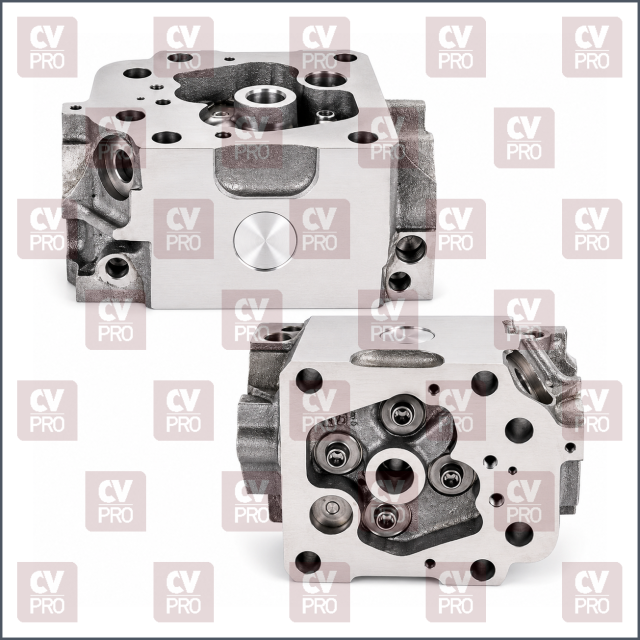 Engine Cylinder Head (EURO 2/3/4) bare-without evb/top brake, exhaust valve angle 36° including guides, including seats without valves, without valve springs without camshaft THIS PRODUCT IS PERFECTLY COMPATIBLE TO REPLACE ITEMS WITH THE FOLLOWING OE NUMBERS MERCEDES BENZ 4570100821, 4570100521, 4570108720