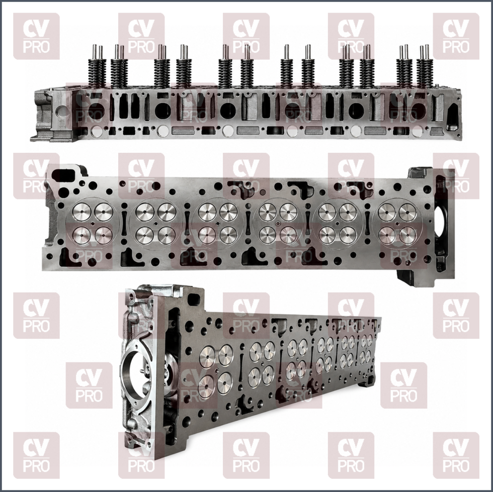 Engine Cylinder Head (EURO 6) full including guides, including seats including valves, including valve springs without camshaft THIS PRODUCT IS PERFECTLY COMPATIBLE TO REPLACE ITEMS WITH THE FOLLOWING OE NUMBERS MERCEDES BENZ 4730101420, 4730101620